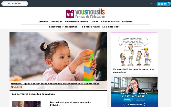 Screenshot of vousnousils.fr