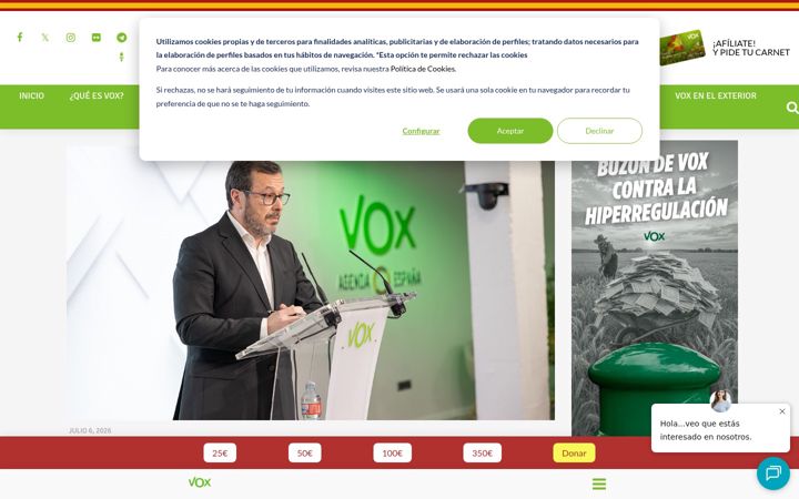 Screenshot of voxespana.es