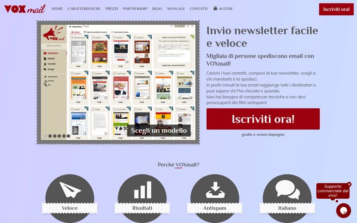 Screenshot of voxmail.it