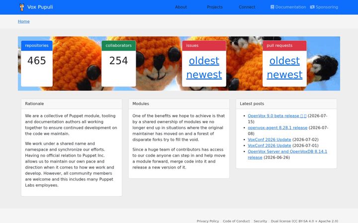Screenshot of voxpupuli.org