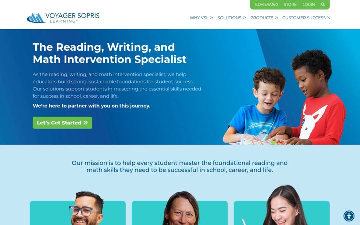 Screenshot of voyagersopris.com