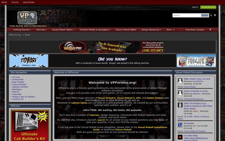 Screenshot of vpforums.org