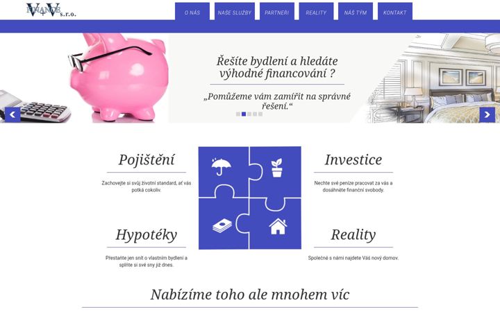 Screenshot of vplusvfinance.cz