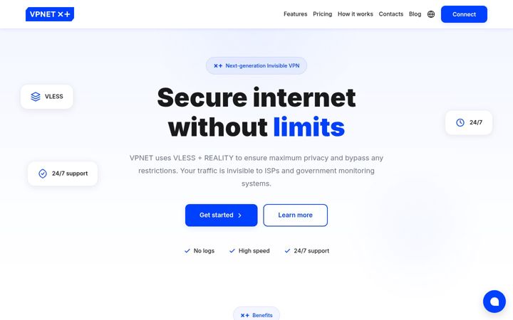 Screenshot of vpnet.club