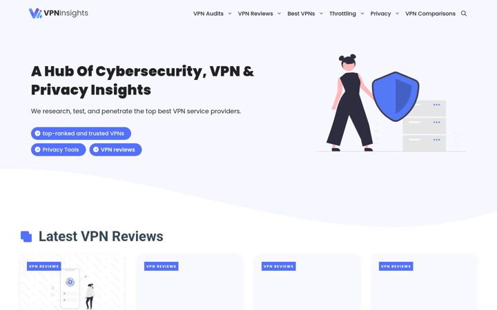 Screenshot of vpninsights.com