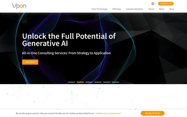 Screenshot von vpon.com