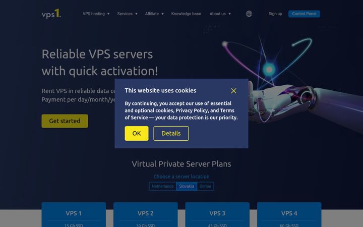 Screenshot of vps1.net