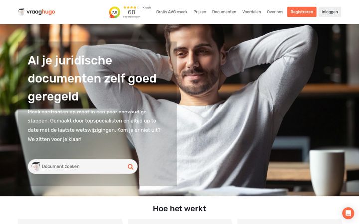 Skærmbillede af vraaghugo.nl
