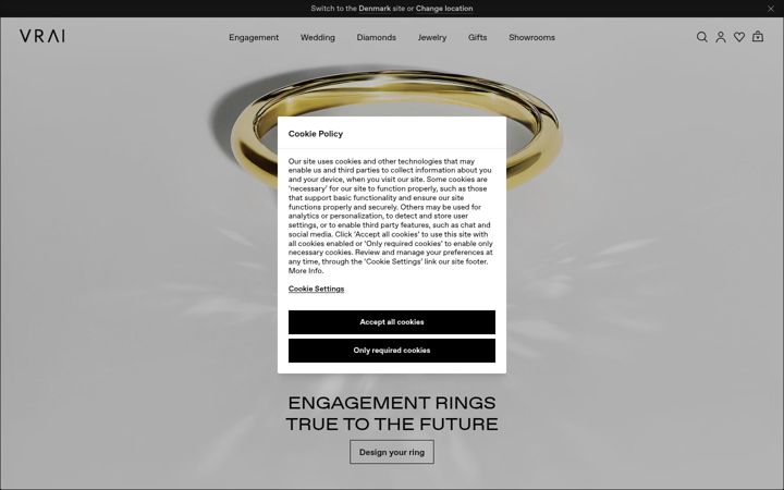 Screenshot of vrai.com