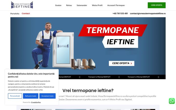 Screenshot ta' vreautermopaneieftine.ro