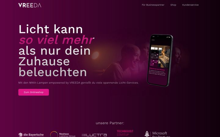 Screenshot of vreeda.com