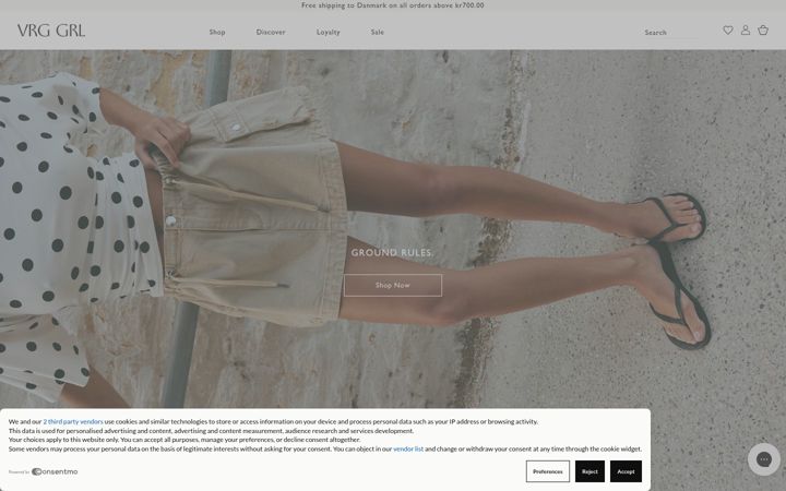 Screenshot ta' vrggrl.com