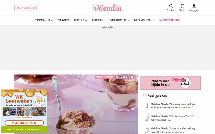 Screenshot of vriendin.nl
