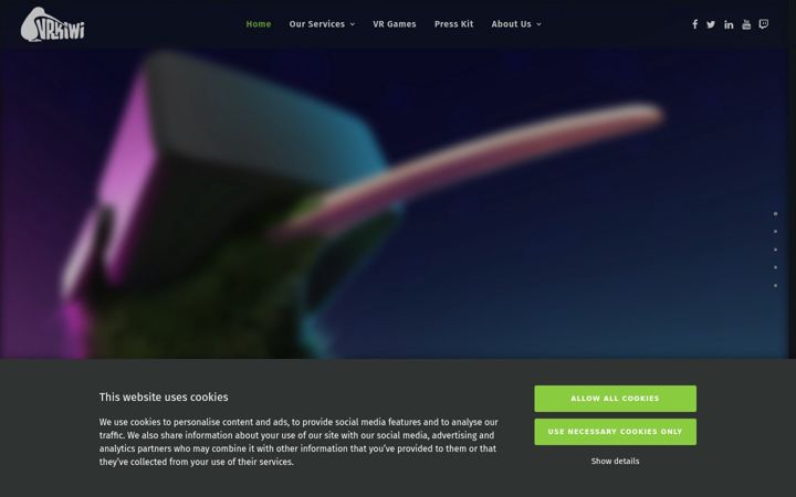 Screenshot stránky vrkiwi.org
