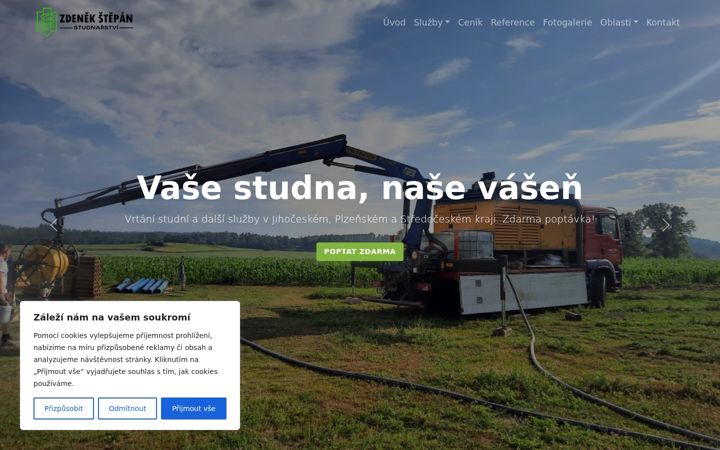 Screenshot of vrtanivody.cz