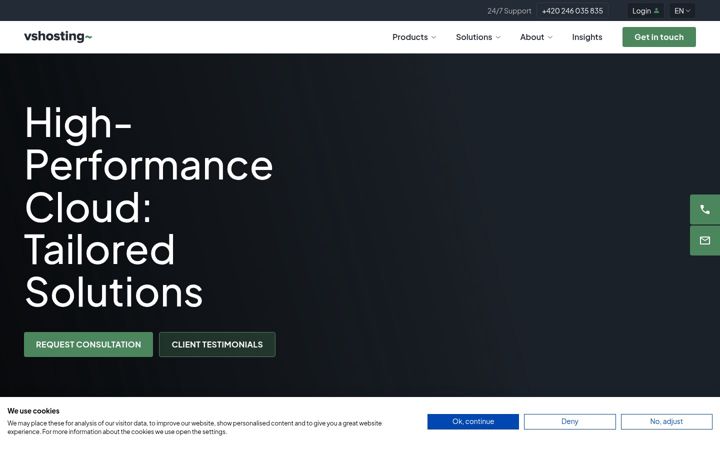Screenshot of vshosting.eu