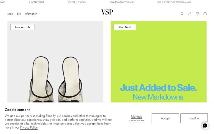 Screenshot of vspconsignment.com