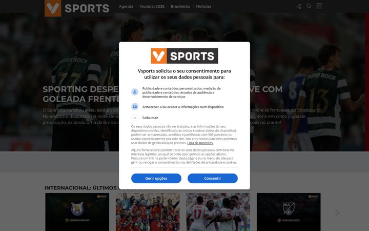 Screenshot of vsports.pt