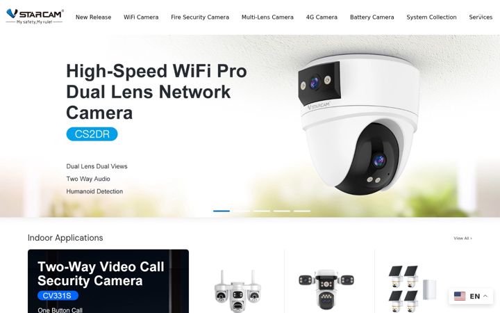Screenshot of vstarcam.com
