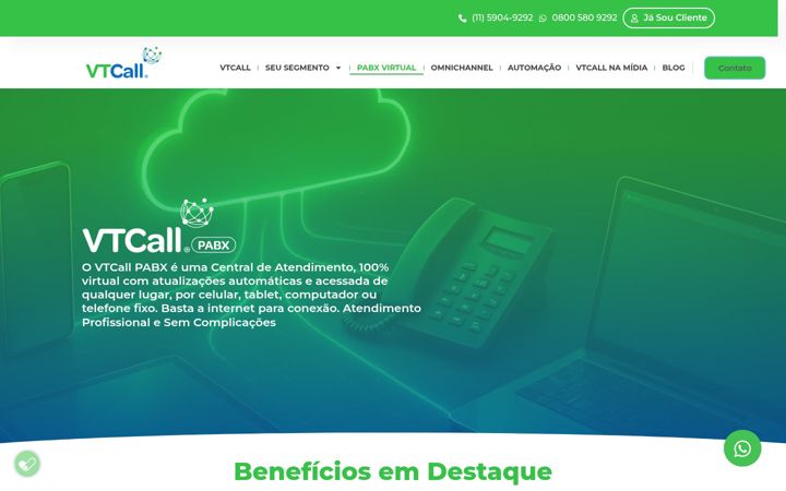 Screenshot of vtcall.com.br