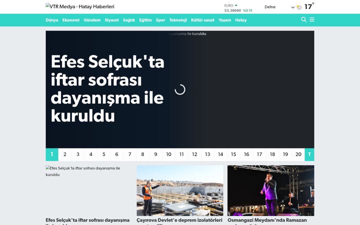 Snímek obrazovky vtrmedya.com