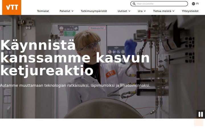 Screenshot of vtt.fi