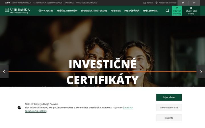 Screenshot of vub.sk