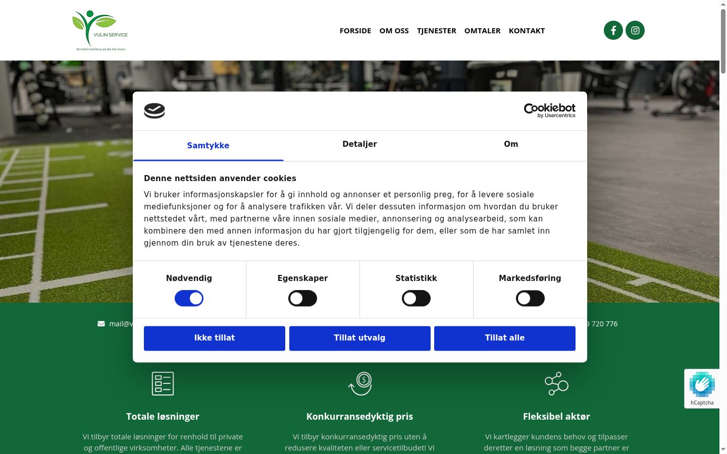 Screenshot des Einwilligungsbanners vor jeglicher Interaktion