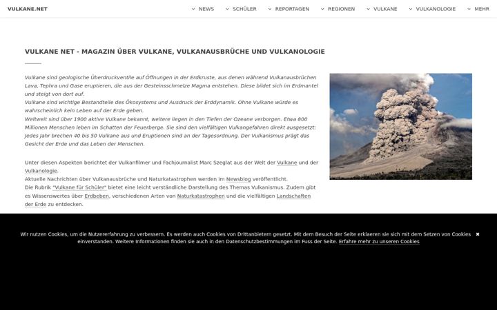 Screenshot di vulkane.net