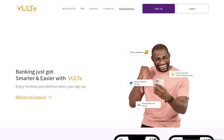 Screenshot of vulte.ng