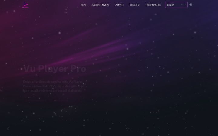 Screenshot of vuproplayer.com