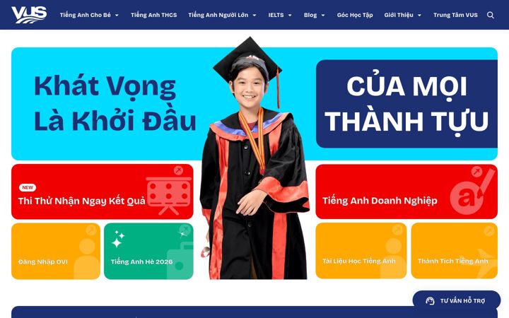 Screenshot of vus.edu.vn