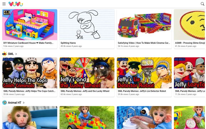 Screenshot of vuvu.tv