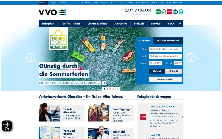 Screenshot του vvo-online.de