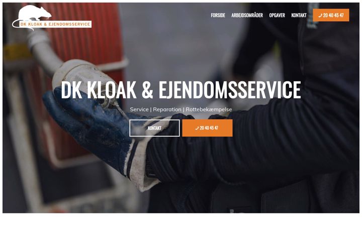 Screenshot of vvs-kloakservice.dk