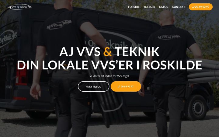 Screenshot of vvsaj.dk