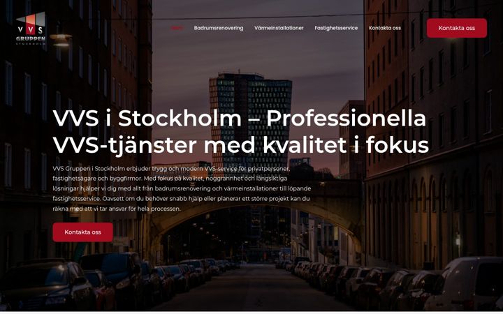 Skærmbillede af vvsgruppenstockholm.se