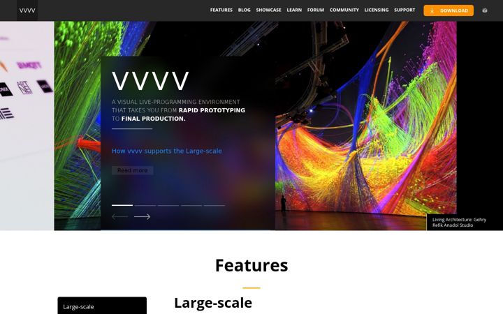 Screenshot of vvvv.org