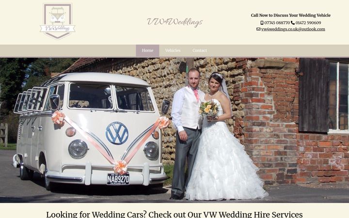 Posnetek zaslona vw4weddings.co.uk