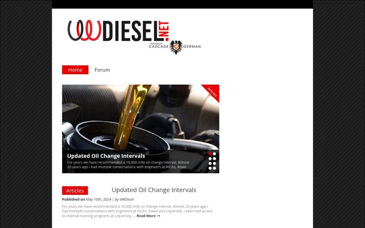 Screenshot of vwdiesel.net