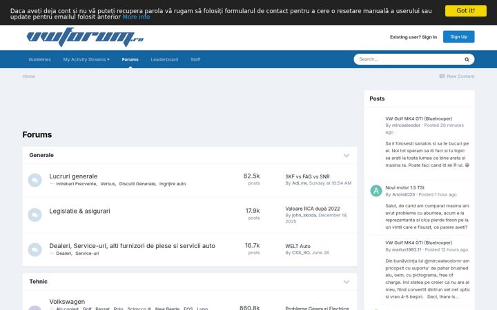 Screenshot of vwforum.ro