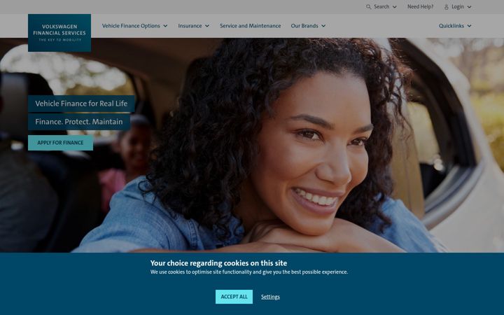 Screenshot of vwfs.co.za