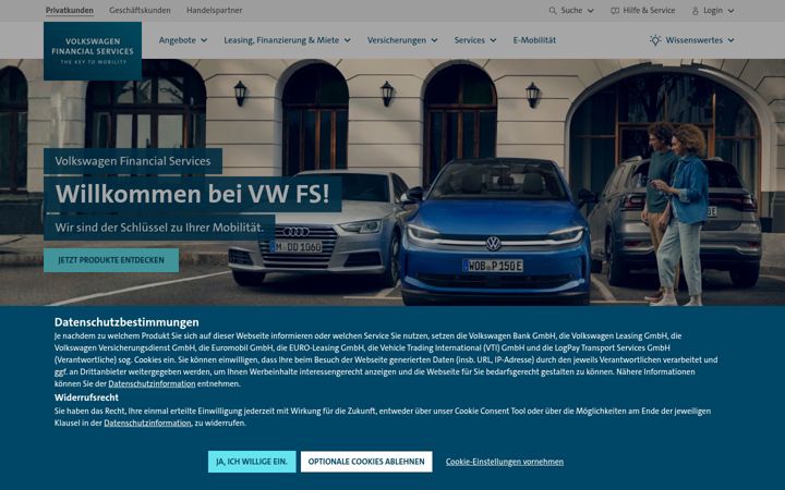 Zrzut ekranu vwfs.de