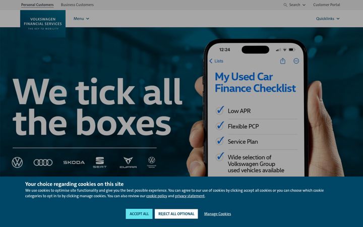 Screenshot of vwfs.ie