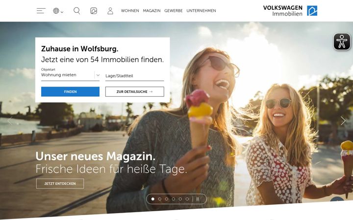 Screenshot of vwimmobilien.de