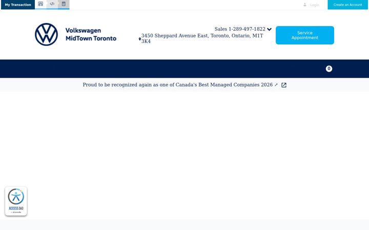Screenshot of vwmidtowntoronto.com