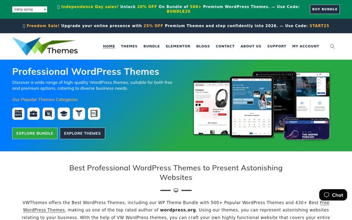 Screenshot ta' vwthemes.com