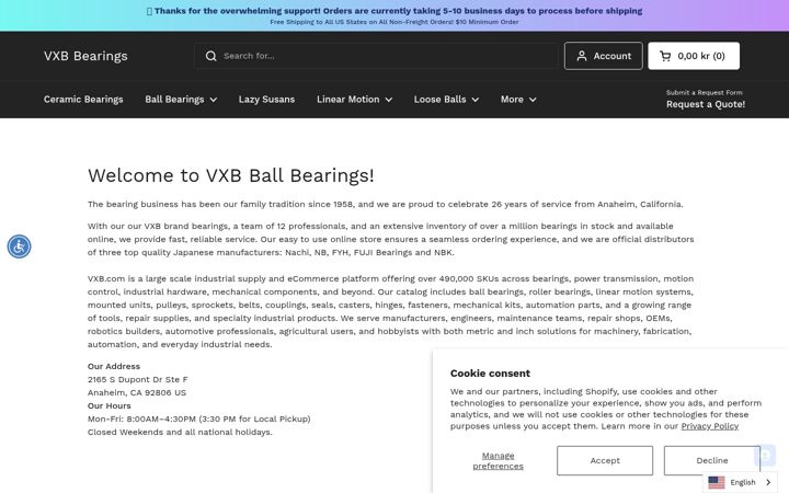 Screenshot of vxb.com