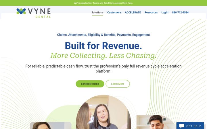 Screenshot von vynedental.com
