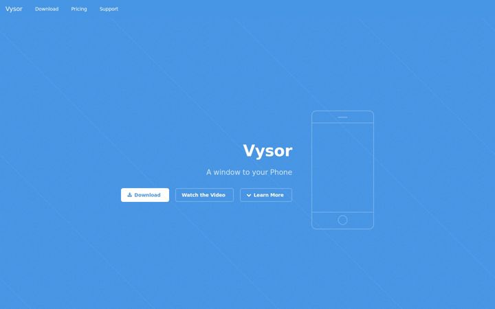 Screenshot of vysor.io